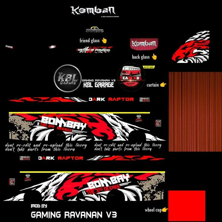 Dawood Livery Komban Bus Skin Download4